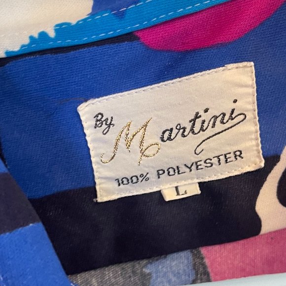 VINTAGE Abstract Print Button Down Shirt | By Martini - Picture 7 of 8